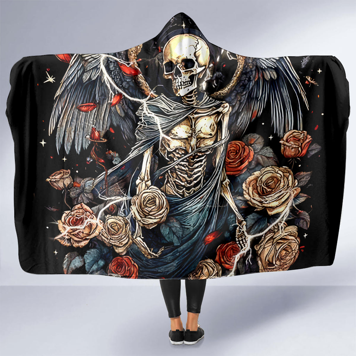 Angel Skull Hooded Blanket Sometimes An Angel Sometimes A Hellraiser