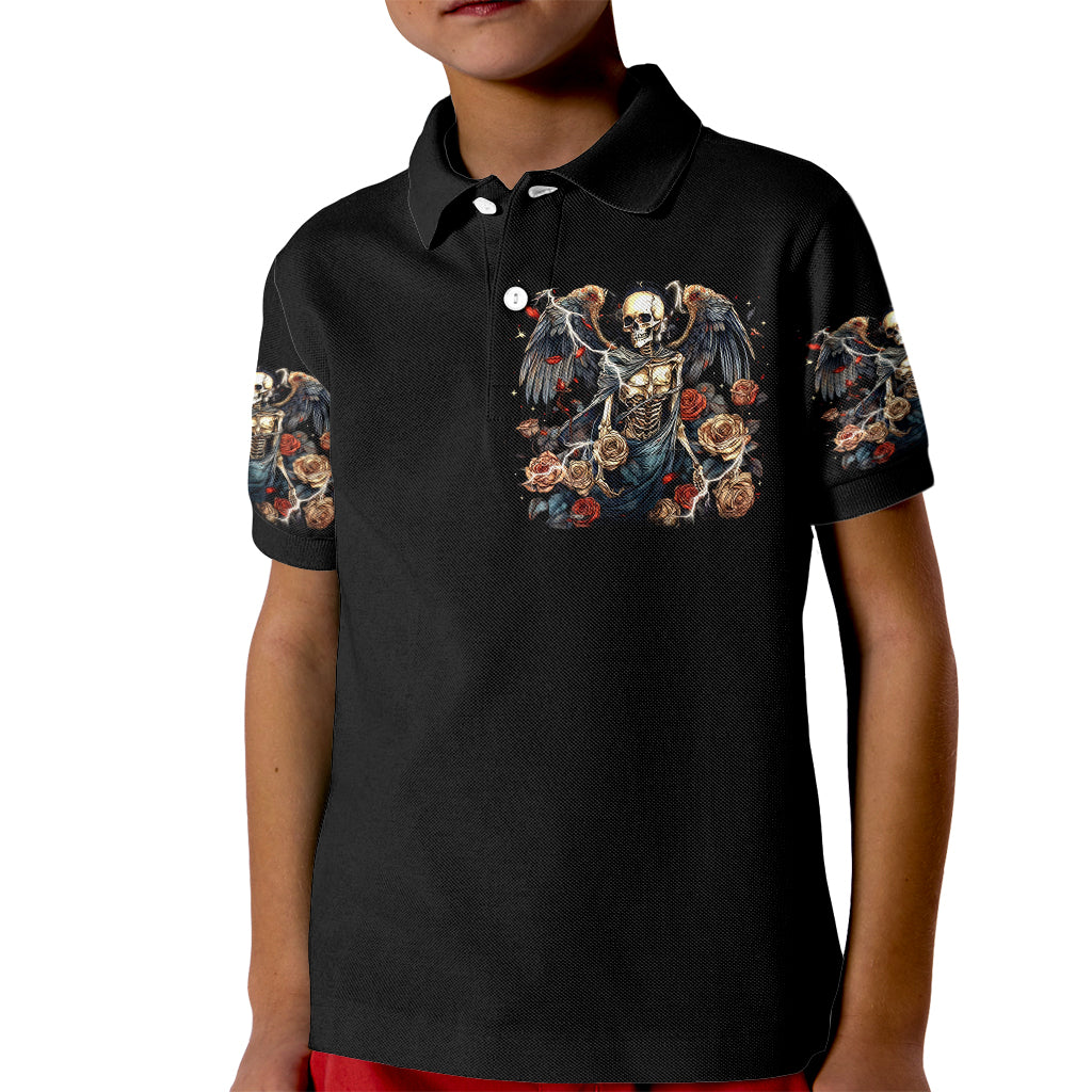 Angel Skull Kid Polo Shirt Sometimes An Angel Sometimes A Hellraiser - Wonder Print Shop
