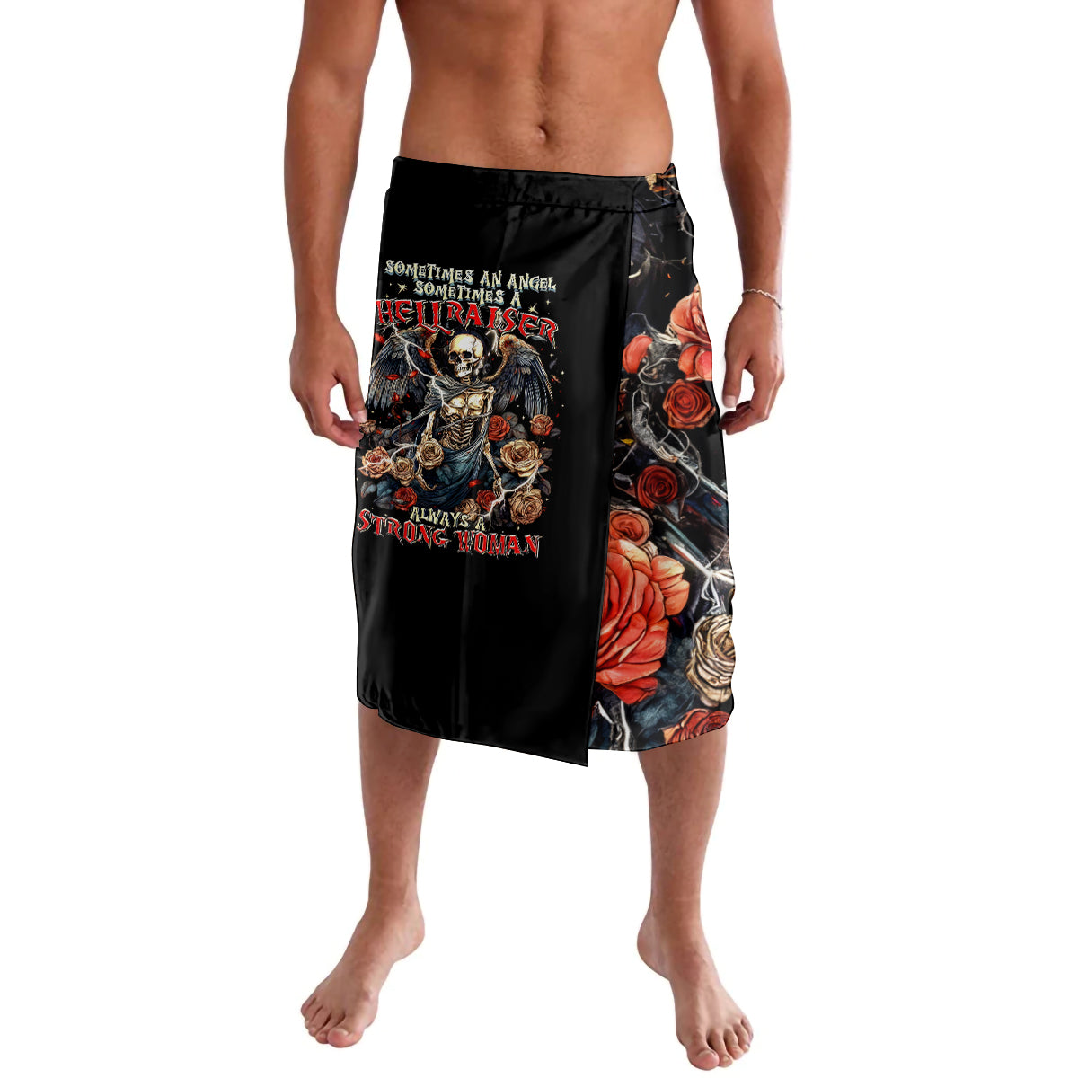Angel Skull Lavalava Sometimes An Angel Sometimes A Hellraiser - Wonder Print Shop