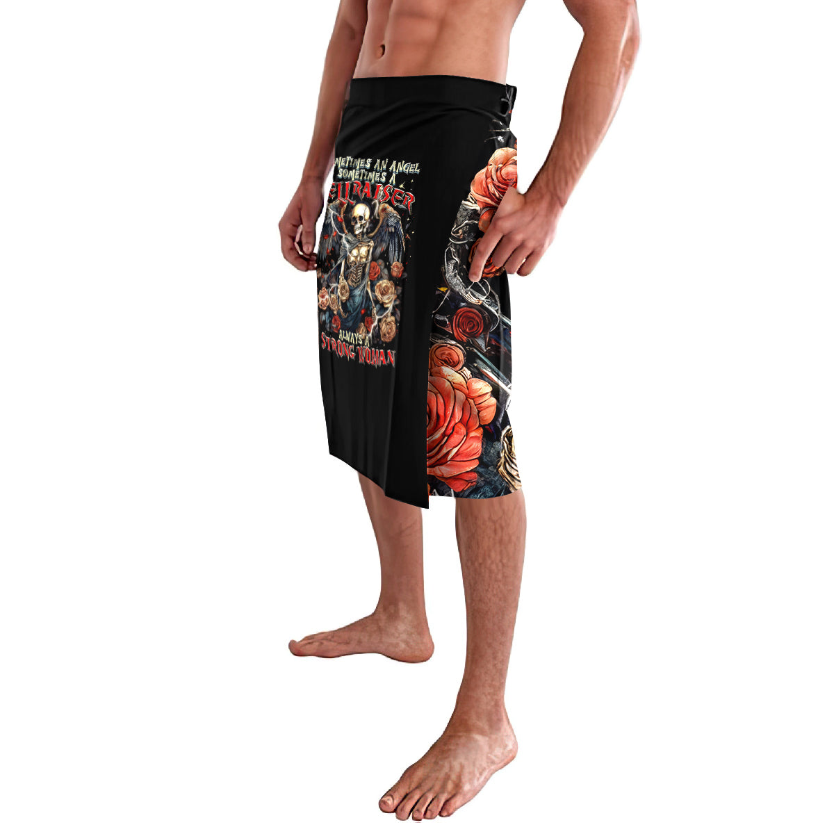 Angel Skull Lavalava Sometimes An Angel Sometimes A Hellraiser - Wonder Print Shop