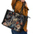 Angel Skull Leather Tote Bag Sometimes An Angel Sometimes A Hellraiser - Wonder Print Shop