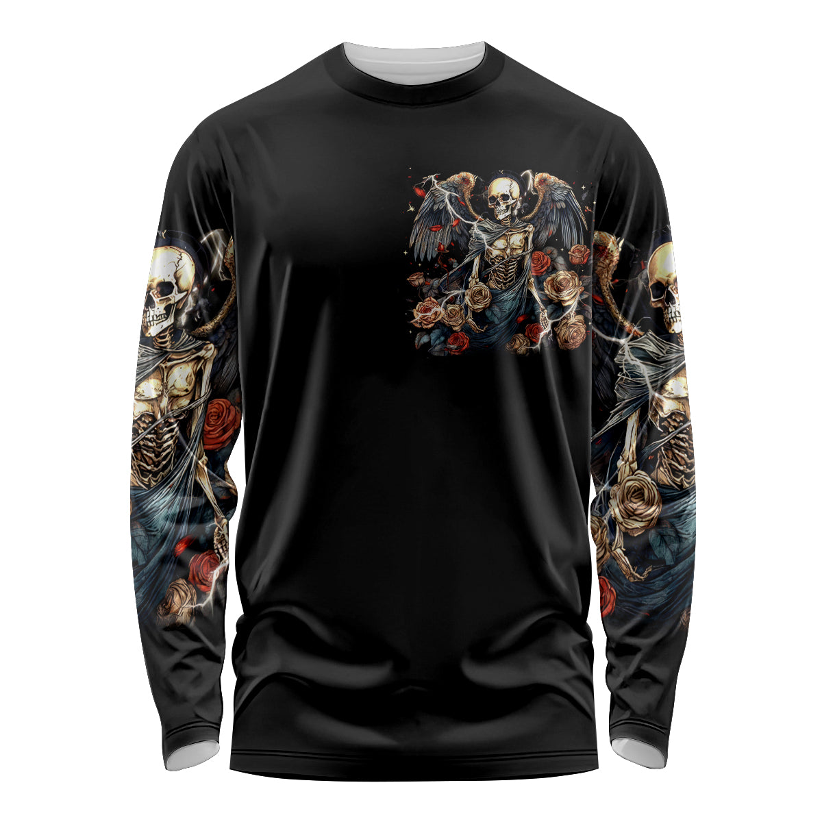 Angel Skull Long Sleeve Shirt Sometimes An Angel Sometimes A Hellraiser - Wonder Print Shop
