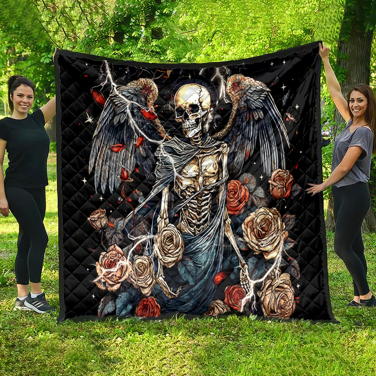 Angel Skull Quilt Sometimes An Angel Sometimes A Hellraiser - Wonder Print Shop