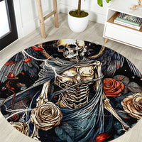 Angel Skull Round Carpet Sometimes An Angel Sometimes A Hellraiser