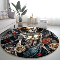 Angel Skull Round Carpet Sometimes An Angel Sometimes A Hellraiser