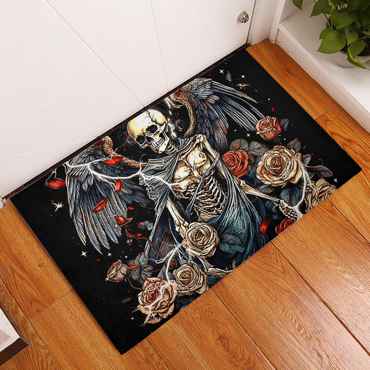 Angel Skull Rubber Doormat Sometimes An Angel Sometimes A Hellraiser - Wonder Print Shop