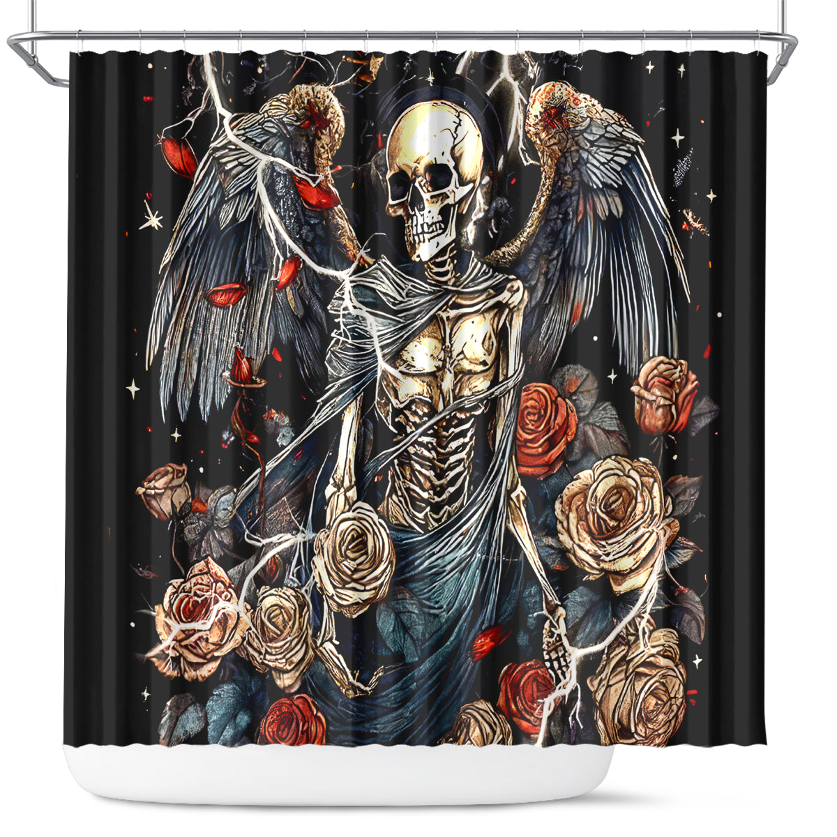 Angel Skull Shower Curtain Sometimes An Angel Sometimes A Hellraiser