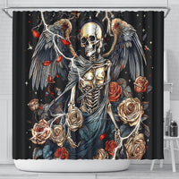 Angel Skull Shower Curtain Sometimes An Angel Sometimes A Hellraiser