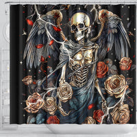 Angel Skull Shower Curtain Sometimes An Angel Sometimes A Hellraiser