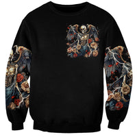 Angel Skull Sweatshirt Sometimes An Angel Sometimes A Hellraiser - Wonder Print Shop