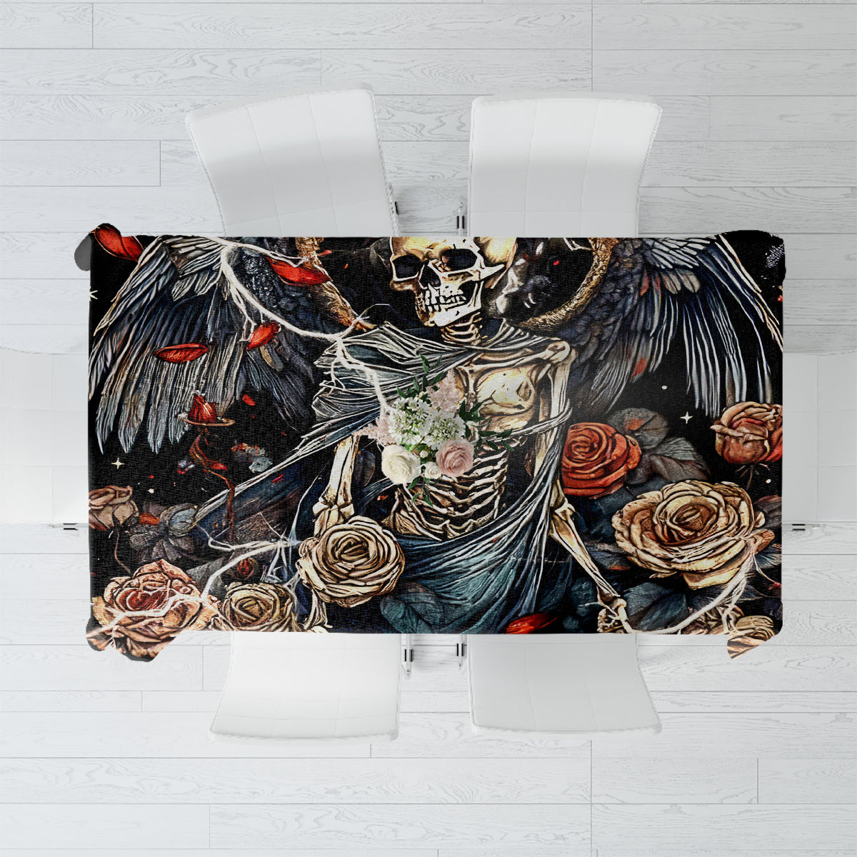 Angel Skull Tablecloth Sometimes An Angel Sometimes A Hellraiser - Wonder Print Shop