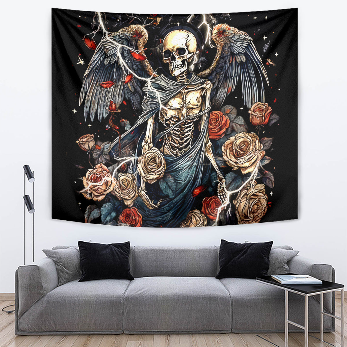 Angel Skull Tapestry Sometimes An Angel Sometimes A Hellraiser - Wonder Print Shop