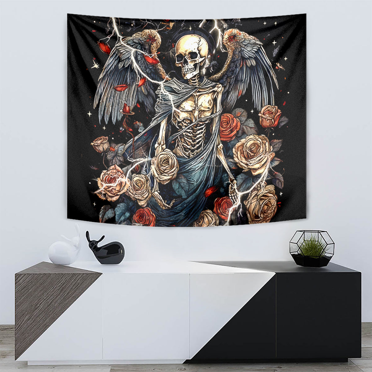 Angel Skull Tapestry Sometimes An Angel Sometimes A Hellraiser - Wonder Print Shop