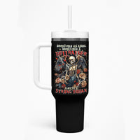Angel Skull Tumbler With Handle Sometimes An Angel Sometimes A Hellraiser - Wonder Print Shop
