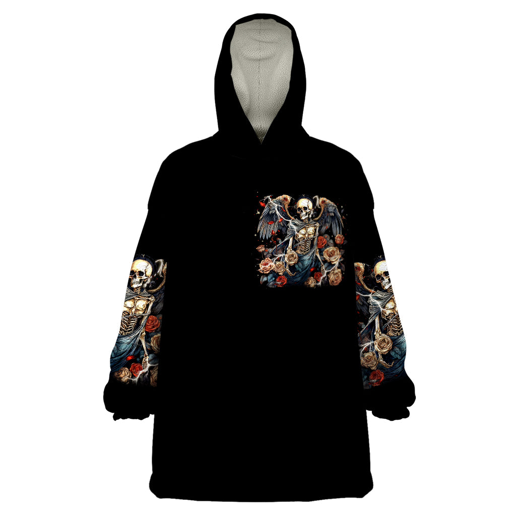 Angel Skull Wearable Blanket Hoodie Sometimes An Angel Sometimes A Hellraiser - Wonder Print Shop