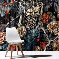 Angel Skull Window Curtain Sometimes An Angel Sometimes A Hellraiser - Wonder Print Shop