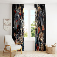 Angel Skull Window Curtain Sometimes An Angel Sometimes A Hellraiser - Wonder Print Shop