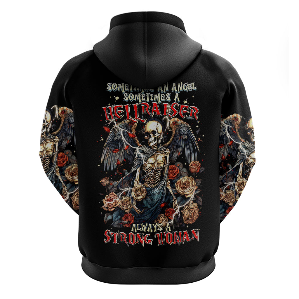 Angel Skull Zip Hoodie Sometimes An Angel Sometimes A Hellraiser - Wonder Print Shop