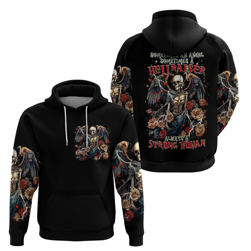 Angel Skull Zip Hoodie Sometimes An Angel Sometimes A Hellraiser - Wonder Print Shop