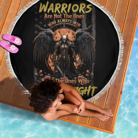 Warrior Skull Beach Blanket Warriors Are The One Who Always Fight - Wonder Print Shop