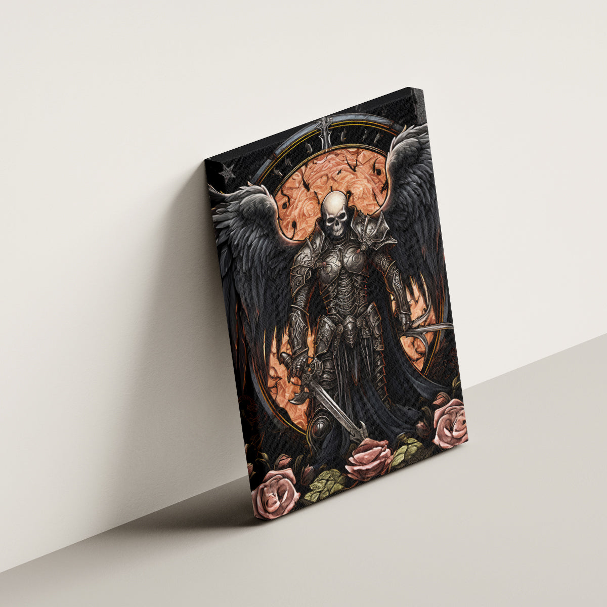Warrior Skull Canvas Wall Art Warriors Are The One Who Always Fight - Wonder Print Shop