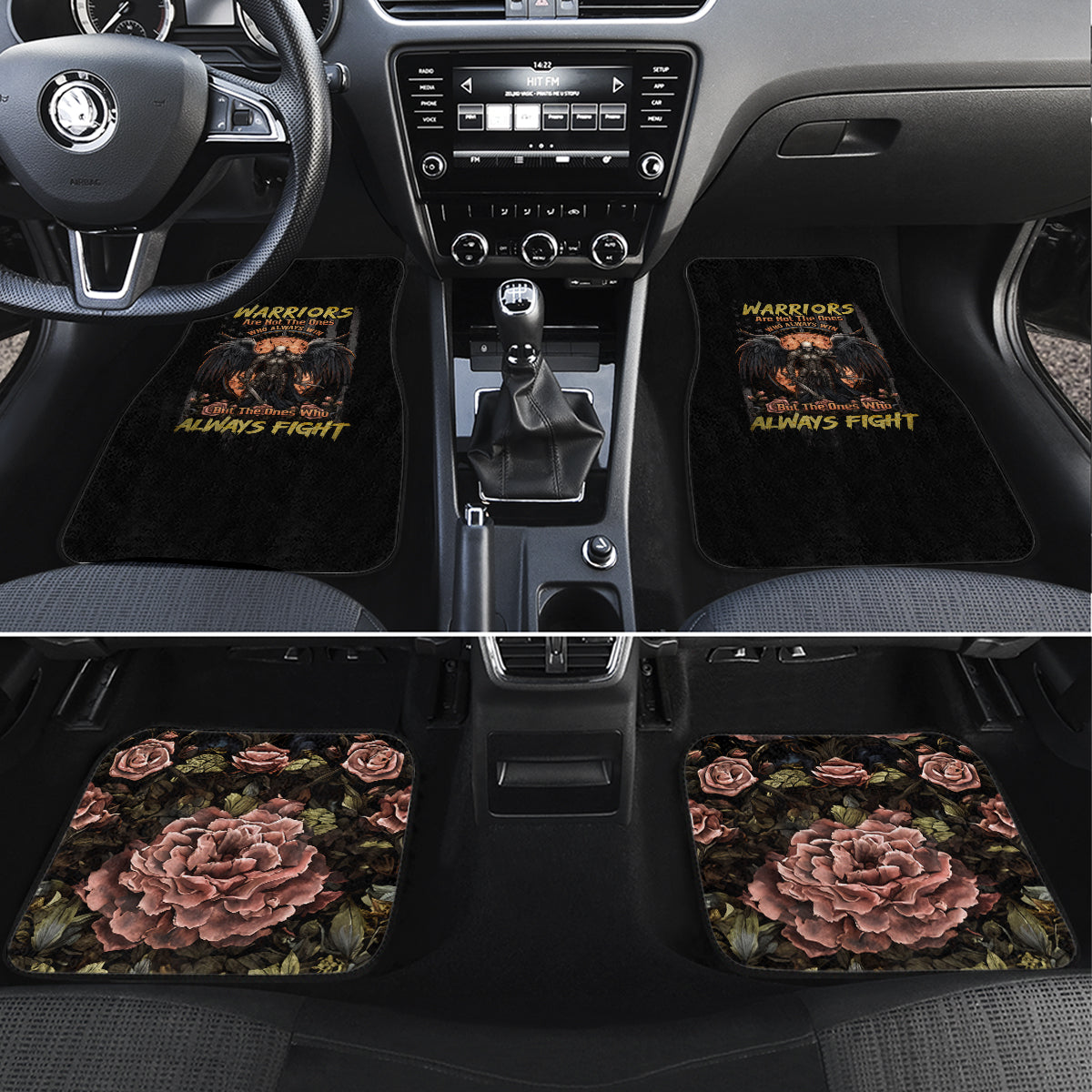 Warrior Skull Car Mats Warriors Are The One Who Always Fight - Wonder Print Shop