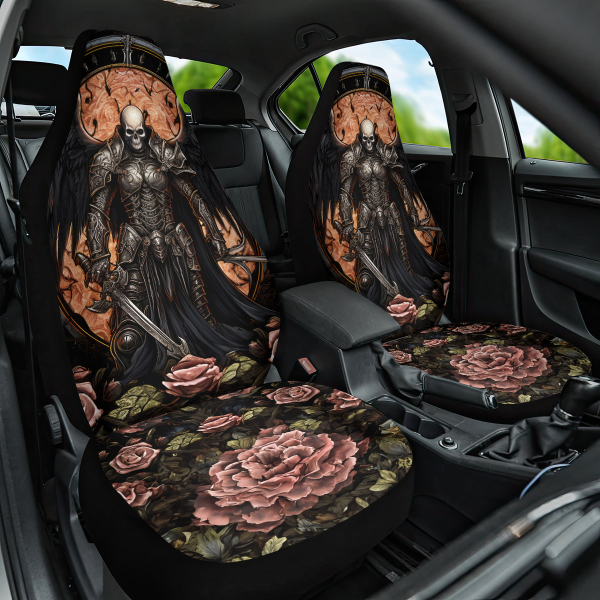 Warrior Skull Car Seat Cover Warriors Are The One Who Always Fight - Wonder Print Shop