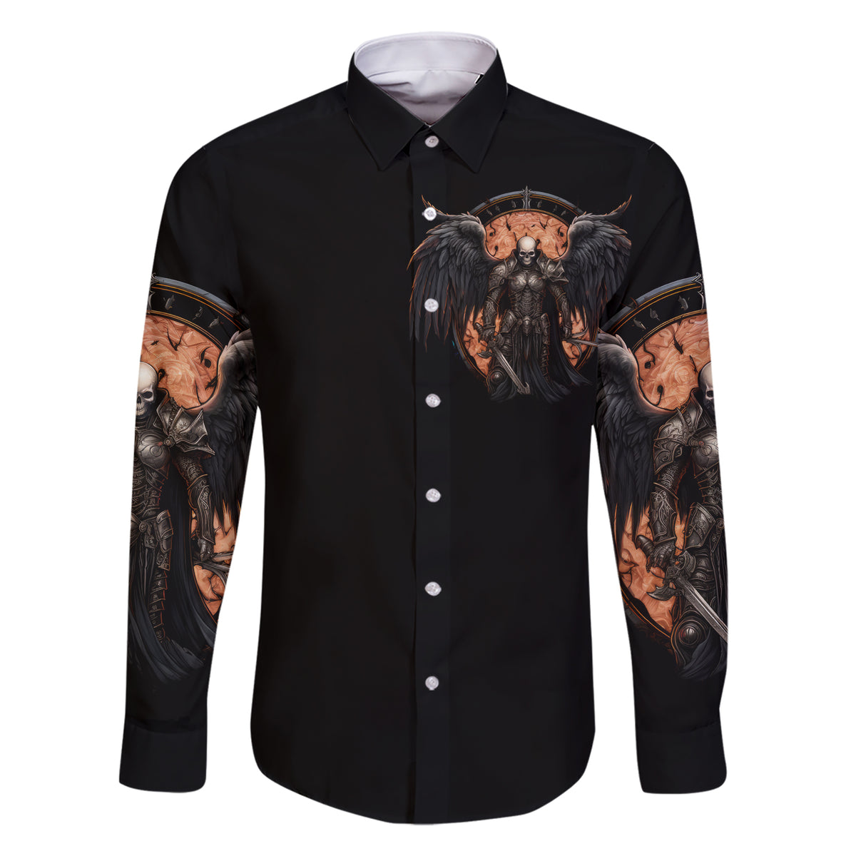 Warrior Skull Family Matching Short Sleeve Bodycon Dress and Hawaiian Shirt Warriors Are The One Who Always Fight - Wonder Print Shop