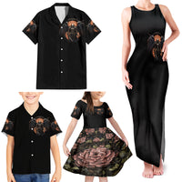 Warrior Skull Family Matching Tank Maxi Dress and Hawaiian Shirt Warriors Are The One Who Always Fight - Wonder Print Shop