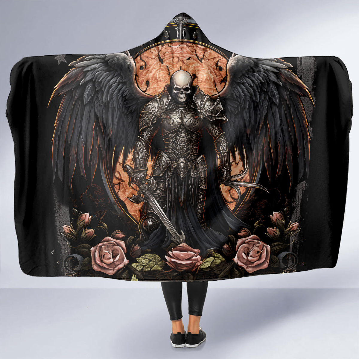 Warrior Skull Hooded Blanket Warriors Are The One Who Always Fight