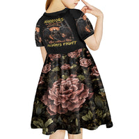 Warrior Skull Kid Short Sleeve Dress Warriors Are The One Who Always Fight - Wonder Print Shop