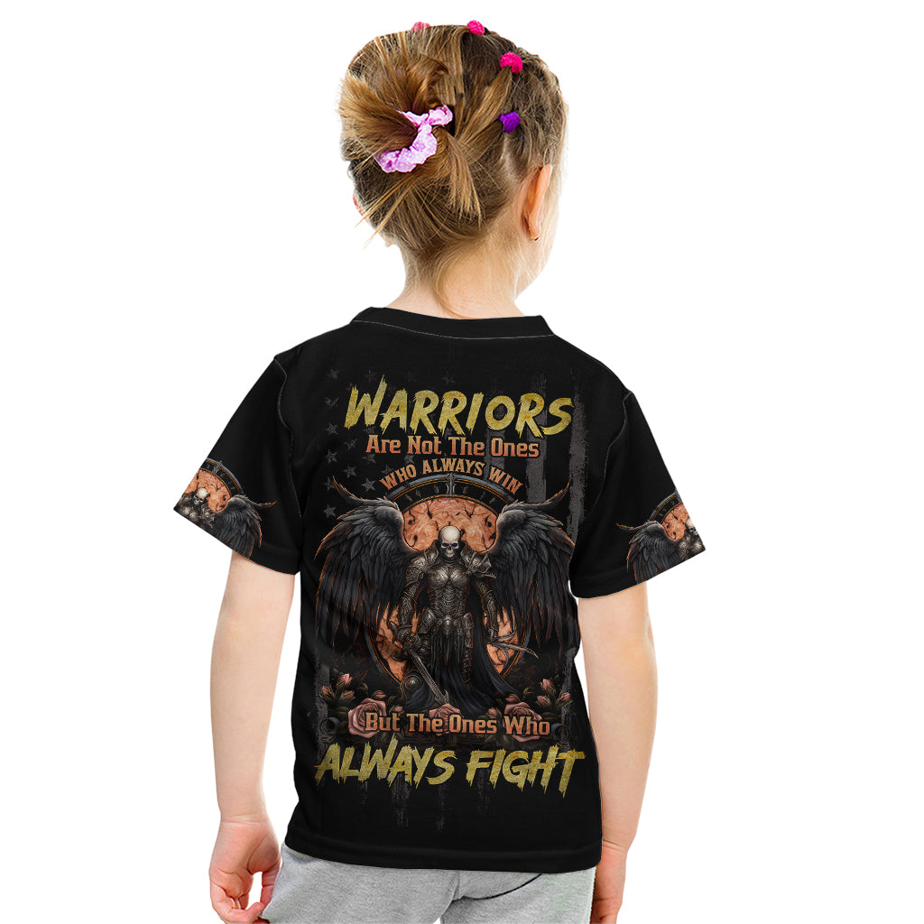 Warrior Skull Kid T Shirt Warriors Are The One Who Always Fight - Wonder Print Shop