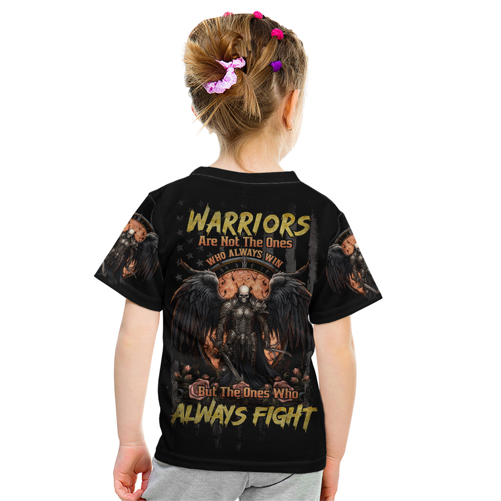 Warrior Skull Kid T Shirt Warriors Are The One Who Always Fight - Wonder Print Shop