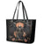 Warrior Skull Leather Tote Bag Warriors Are The One Who Always Fight - Wonder Print Shop