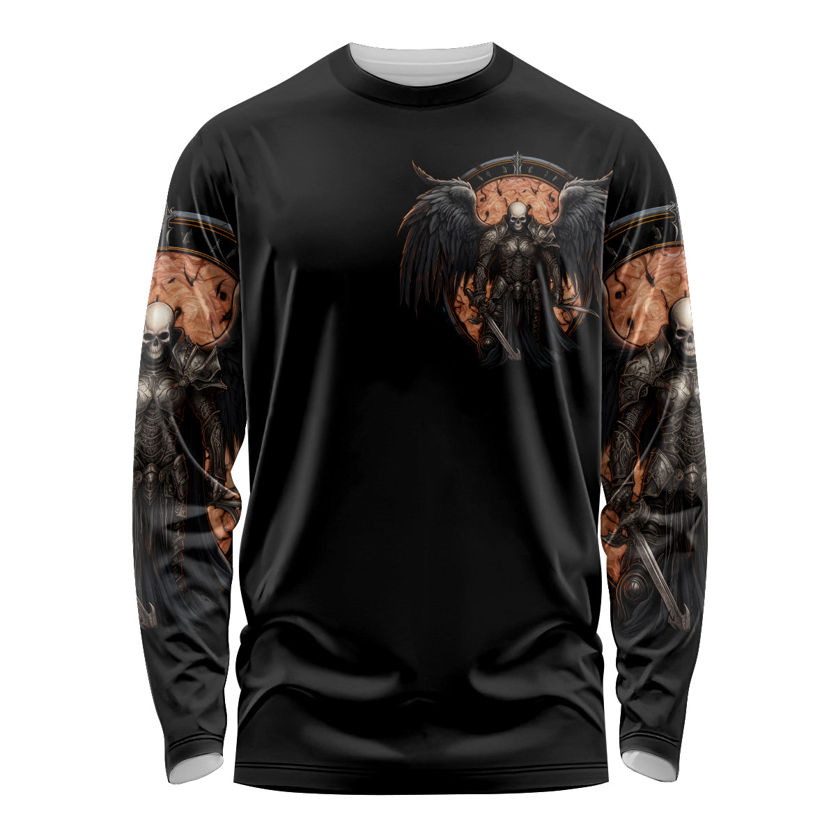 Warrior Skull Long Sleeve Shirt Warriors Are The One Who Always Fight - Wonder Print Shop