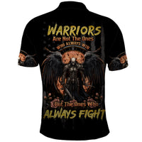 Warrior Skull Polo Shirt Warriors Are The One Who Always Fight - Wonder Print Shop