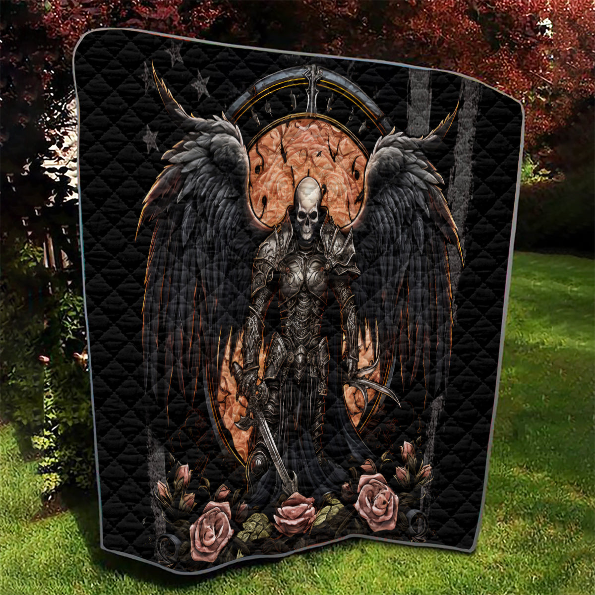 Warrior Skull Quilt Warriors Are The One Who Always Fight - Wonder Print Shop