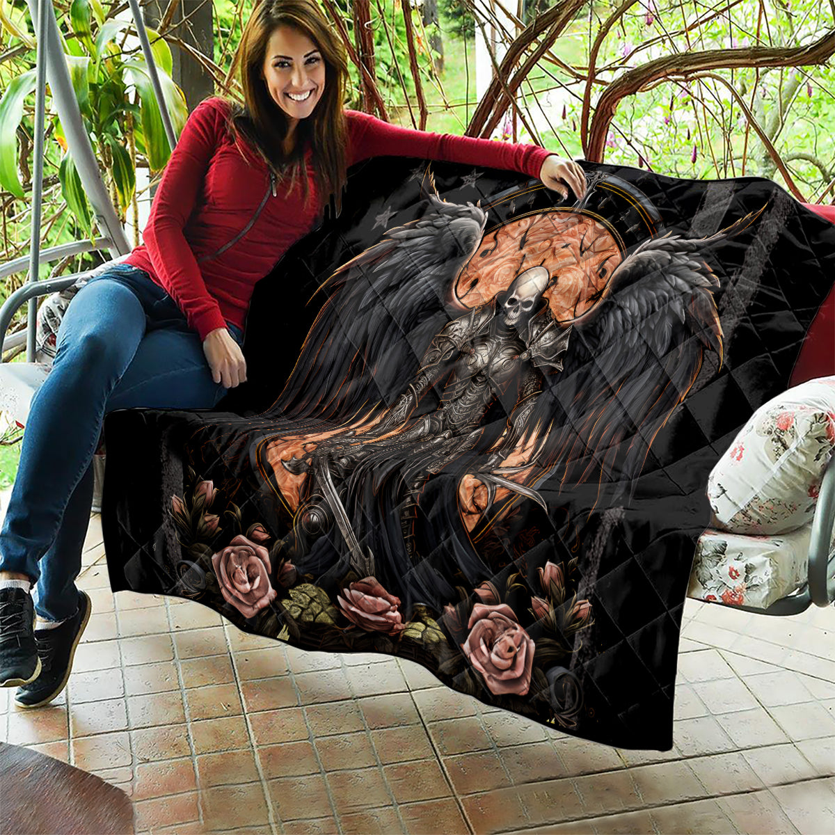 Warrior Skull Quilt Warriors Are The One Who Always Fight - Wonder Print Shop
