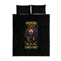 Warrior Skull Quilt Bed Set Warriors Are The One Who Always Fight - Wonder Print Shop