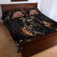 Warrior Skull Quilt Bed Set Warriors Are The One Who Always Fight - Wonder Print Shop