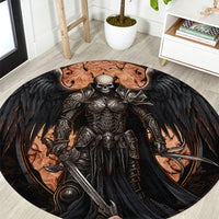 Warrior Skull Round Carpet Warriors Are The One Who Always Fight