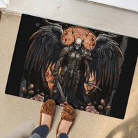 Warrior Skull Rubber Doormat Warriors Are The One Who Always Fight - Wonder Print Shop