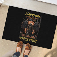 Warrior Skull Rubber Doormat Warriors Are The One Who Always Fight - Wonder Print Shop
