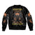 Warrior Skull Sleeve Zip Bomber Jacket Warriors Are The One Who Always Fight - Wonder Print Shop