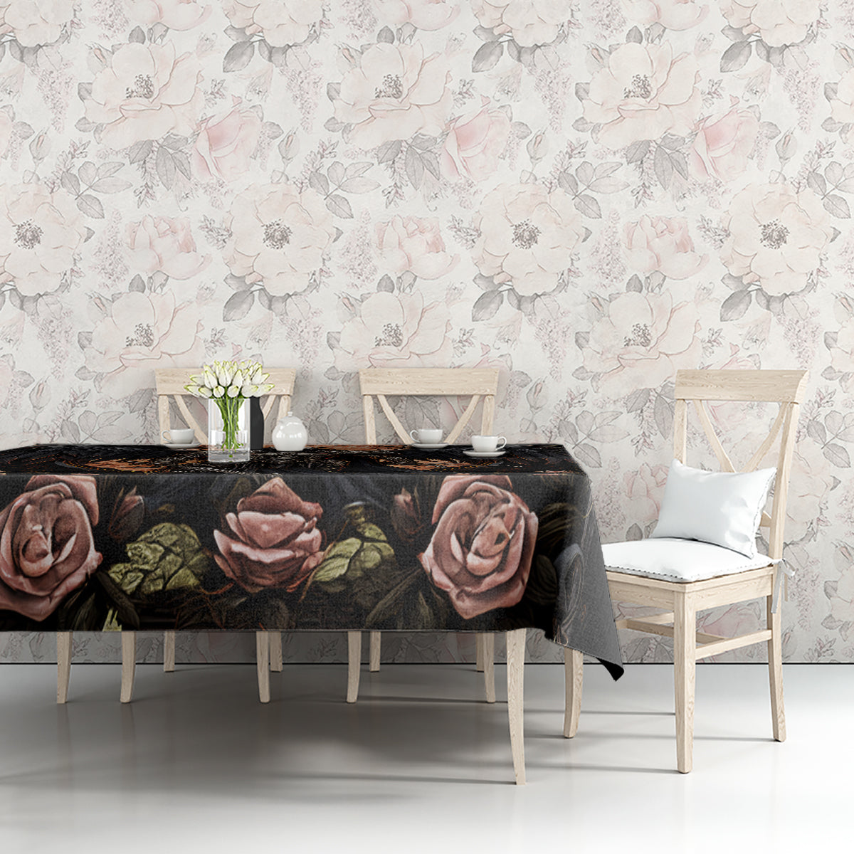 Warrior Skull Tablecloth Warriors Are The One Who Always Fight - Wonder Print Shop