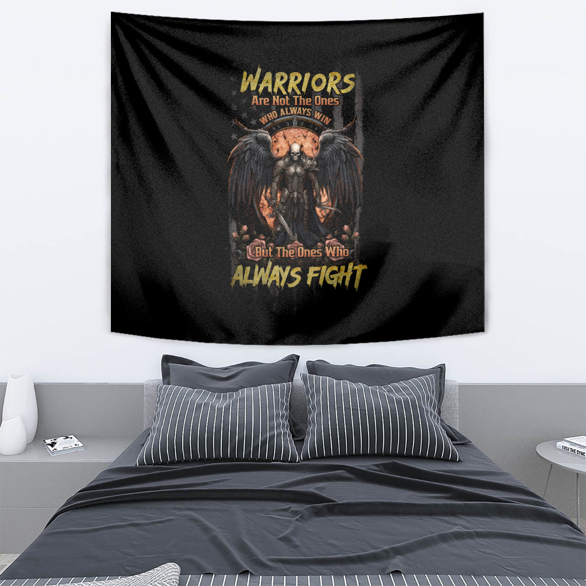 Warrior Skull Tapestry Warriors Are The One Who Always Fight - Wonder Print Shop