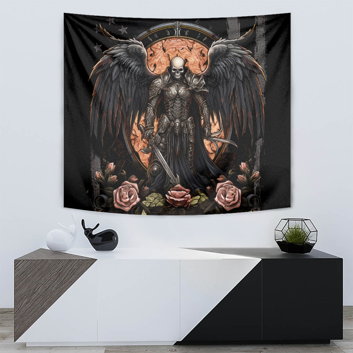Warrior Skull Tapestry Warriors Are The One Who Always Fight - Wonder Print Shop