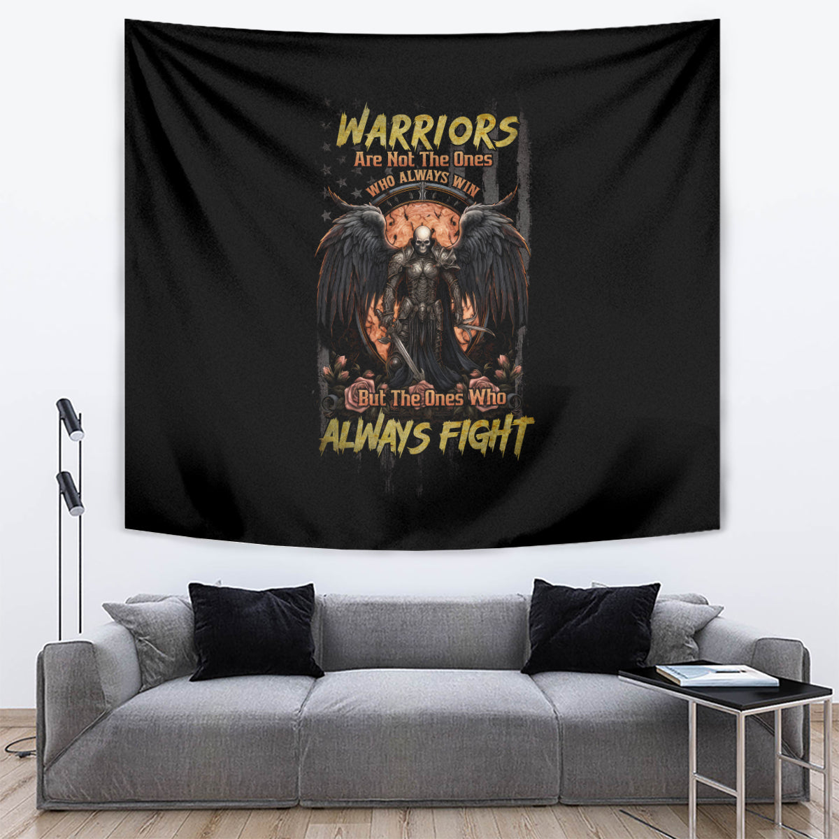 Warrior Skull Tapestry Warriors Are The One Who Always Fight - Wonder Print Shop