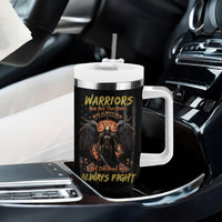 Warrior Skull Tumbler With Handle Warriors Are The One Who Always Fight - Wonder Print Shop