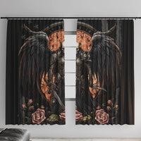 Warrior Skull Window Curtain Warriors Are The One Who Always Fight - Wonder Print Shop